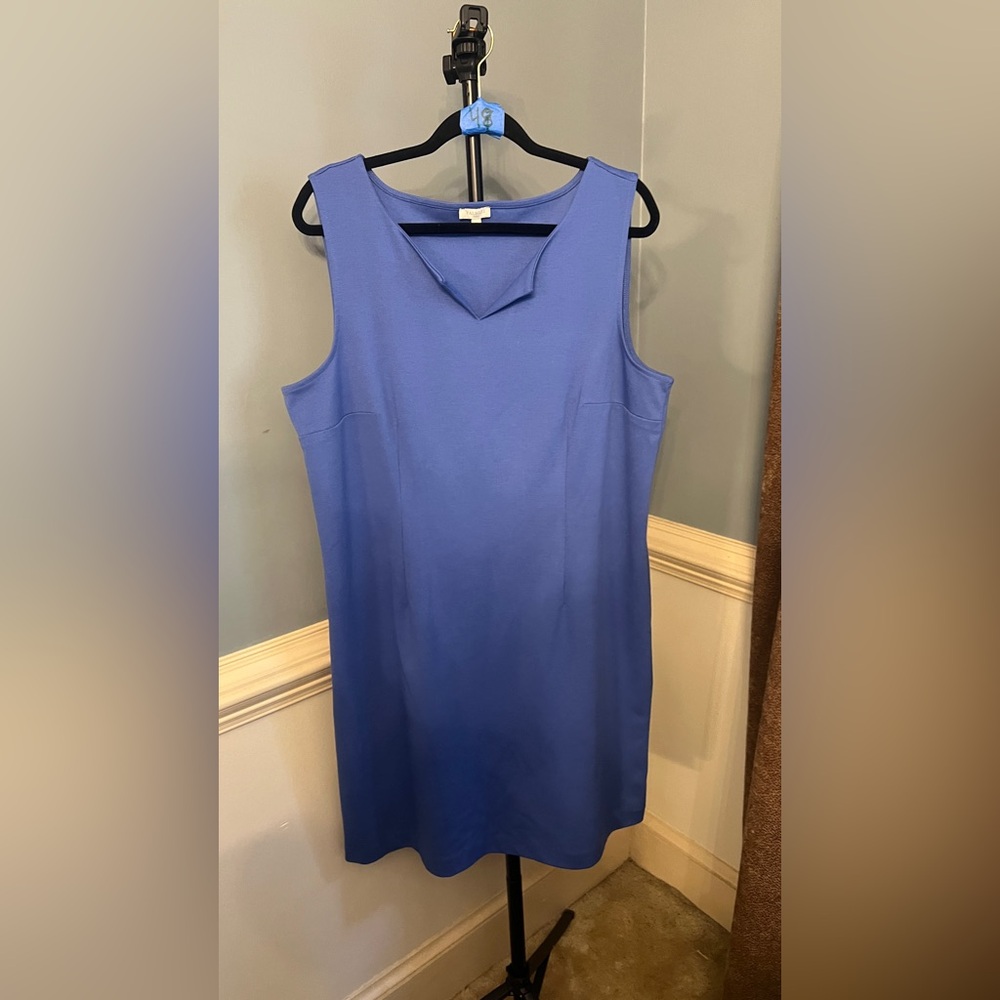 Talbots Sleeveless‎ Indigo Mini Dress v-neck